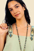 Embroidered short linen top